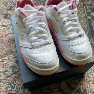 Jordan 5 Retro Low PS White Desert Berry Pink  Sneaker Size 2.5 Youth DX4389-116